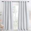 NICETOWN Room Darkening Window Curtain Panel, 55x96 inches, 1 Pack, Cloud Grey Color, Solid Thermal Insulated Blind Privacy Drape for Bedroom