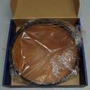 Farmhouse Oak 9" Lazy Susan Turntable Organizer for Cabinet, Round Wooden Lazy Susan Organization and Storage for Dining Table, Pantry, Kitchen, Countertop, Cupboard,Home Decor, Walnut Wood