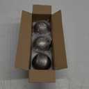 Creative Scents Dublin Silver 3 Decorative Balls - Set of 3 Decorative Balls for Bowls and Vases, Decorative Orbs, Premium Home Decor Vase Filler, Spheres for Coffee Table Decor, Dining, Living Room