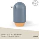 Umbra Touch Hand Soap Dispenser, Plastic Liquid Pump Bottle, Durable and Refillable for Bathroom or Kitchen Sink, Slate Blue