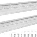 QWORK French Cleat Picture Hanger, 2 Pairs 30 Inch Heavy Duty Aluminum Z Clips Interlocking Wall Mounting Bracket for Hanging Mirrors, Picture