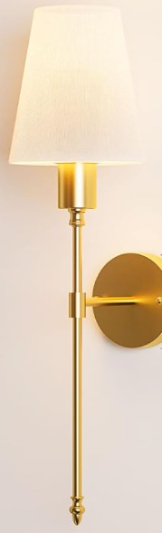 FULEN Wall Sconces Battery Operated, 18 Colors Wireless Wall Lights, 10000mAh Rechargeable Battery Powered Wall Lamps for Bedroom (Gold-2P)