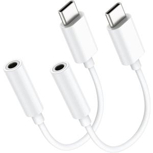 USB C to 3.5mm Audio Headphone Adapter, Type C to Headphone Jack Adapter, Aux Audio Dongle Cable Cord