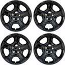 17 Hubcaps Compatible with Ford Escape 2013-2025; 17-inch Wheel Covers; Set of 4 Pcs (Black)