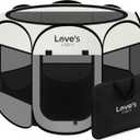 Love's cabin Pet Puppy Dog Playpen, Small Dog Tent Crates Cage Indoor/Outdoor, Portable Playpen for Cat, Foldable Pop Up Dog Kennel Playpen with Carring Case, Removable Zipper Top, Grey (Small:25*25*17inch, Gray)
