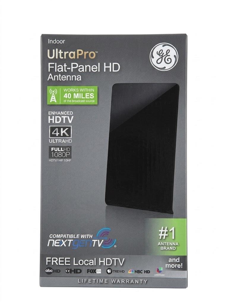 GE UltraPro Flat Panel HD Indoor Antenna Free Local HDTV 4K UltraHD Full 1080P H