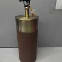 Stylecraft Natural Leather and Gold Table Lamp