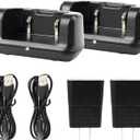 Retevis H777 Walkie Talkie Charger, Original Charging Base, USB-C Desktop Charger, Compatible with Retevis H777 H777H H777D Walkie Talkie and Battery(2 Pack)