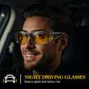 FIMILU 2PCS Night Driving Glasses Night Vision Glasses Fit Over Wrap Around Anti Glare Polarized Glasses for Men Women