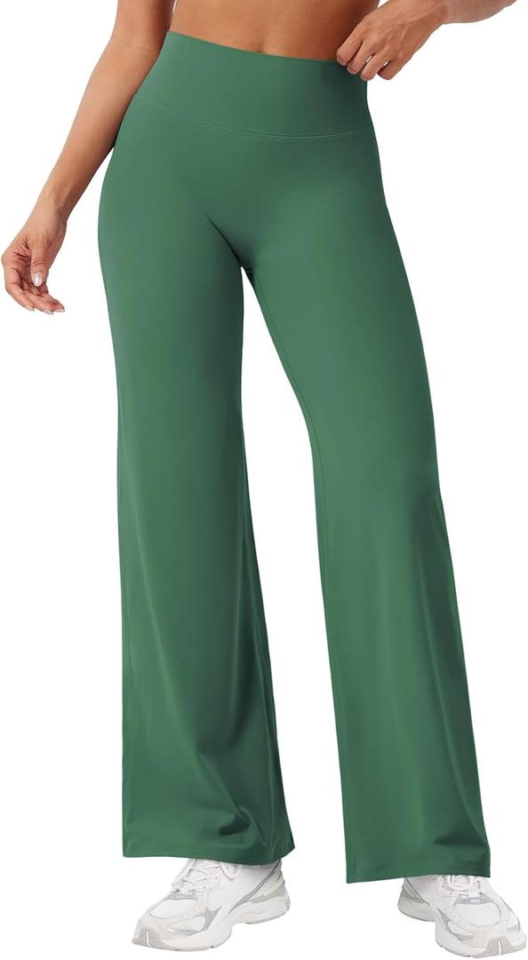 YEOREO Workout Leggings Womens No Front Seam Straight Leggings 29" High Waist Buttery Eddiy Gym Yoga Pants M