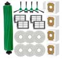 Accessories Kit for iRobot Roomba Plus 505 Combo/Plus 405 Combo, Replacement Parts Include 1 Main Brush, 4 Dust Bags, 6 Mop Pads, 4 HEPA Filter, 4 Side Brushes