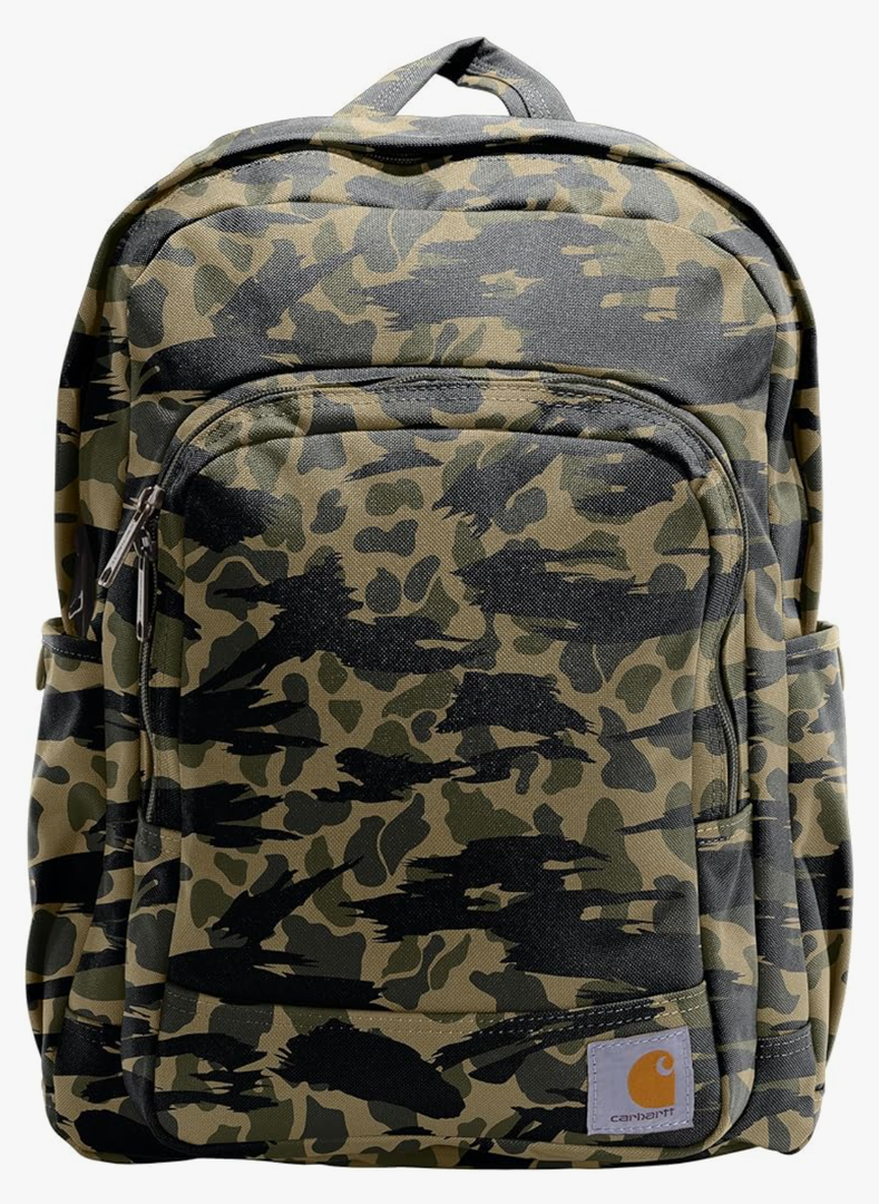 Carhartt 25L Classic Laptop Backpack, Durable Water-Resistant Pack W/ 15" Laptop Sleeve and Multiple Organizational Compartments, Contains PFAS, Blind Duck Camo Carhartt 25L Classic Laptop Backpack, Durable Water-Resistant Pack W/ 15" Laptop Sleeve and Multiple Organizational Compartments, Contains PFAS, Blind Duck Camo