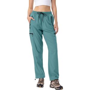 28"/30"/32"/34" Inseam Womens Hiking Pants Tall Quick Dry SPF Cargo Pants Lightweight UPF 50+ Dry Fit 4 Zipper Pockets (L)
