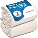 Pack of 2: All Purpose Canvas Drop Cloth Cotton Tarp 9x12 Large Canvas Tarp for Art Supplies, Drop Cloth for Painting Supplies/Paint Canvas Fabric or Couch Cover and Furniture Cover from Paint