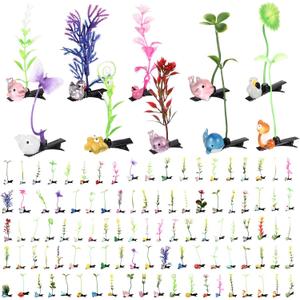Tigeen 100 Pcs Rave Trinkets Festival Sprout Hair Clip Duck Mushroom Bean Sprout Clips Plant Flower Hairpins Funny Mixed Style Hair Accessories Halloween Christmas Valentines Party (Animal)