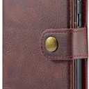 Asuwish Phone Case for OnePlus 12 5G Wallet Magnetic Detachable Cell Cover with Tempered Glass Screen Protector Flip Card Holder Slot One+ 1plus12 2024 Women Men Girls Purse Mobile Accessories Red