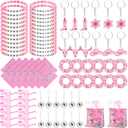 Landical 96 Pcs Cowgirl Party Favors Cowgirl Howdy Bracelets Paisley Bandanas Acrylic Keychains Disco Necklaces Heart Sunglasses Scrunchies Gift Bag for Western Birthday Bachorlette Party(Pink)