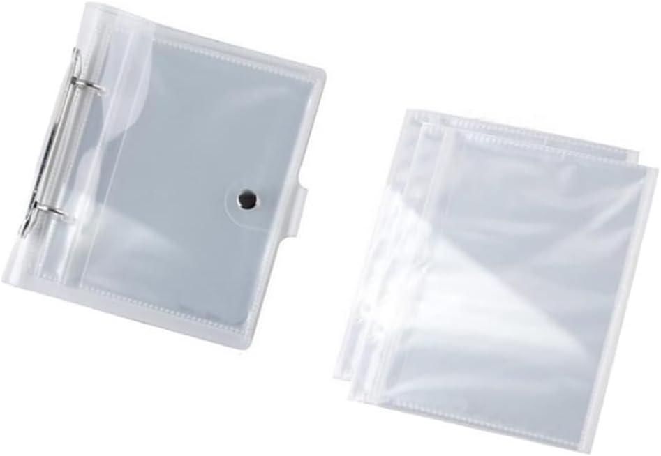 4x6 Small Photo Album Holds for 100 Pictures, Card Photo Sleeve Mini Photo Album photo book, Waterproof Pocket Photo Holder, Photo Pocket for Name Card, Postcards, Recipe Cards, Refillable (Clean)