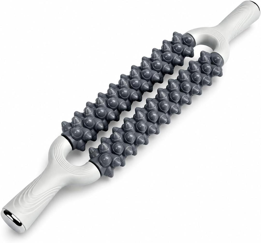 Muscle Roller Stick for Muscle Recovery, Double Row Massage Roller