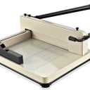 Flexzion Guillotine Paper Cutter 12" A4 Professional Industrial Heavy Duty Scrapbooking Metal Base Trimmer Machine 400 Sheet Capacity for Office Commercial Photocopy Printing Shop