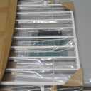 Babelio Baby Gate for Stairs, Kitchen & Doorways, 26-43" W 28" H No Bottom Bar| Easy Installation| One-Handed Operation| Auto-Close| Hardware Mount (Drill Needed) Safety Dog/Pet Gate Indoor (White)