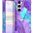 Hocase for Galaxy S23 Plus Case, Shockproof Heavy Duty Protection Soft Silicone Rubber Bumper+Hard Plastic Hybrid Protective Case for Samsung Galaxy S23 Plus (6.6") 2023 - When Purple Meets Blue
