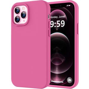 LOVE 3000 Compatible with iPhone 12 Pro Max Phone Case | Thickening 2.1 MM Liquid Silicone | Anti-Scratch Microfiber Lining | Full-Body Duty Heavy Protection Case for Men, Pitaya