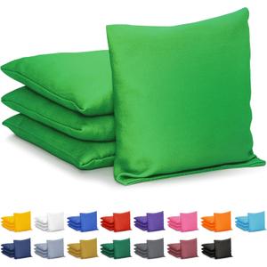 GoSports Classic Cornhole Bean Bags Set , Regulation All Weather, Mix and Match (Bright Green)