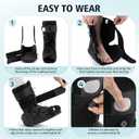 Medibot Advanced Walking Boot for Ankle Injuries & Fractures Adjustable Air Splint with Pump, Medium Black, Fits Shoe Size 6-10'', Men and Women