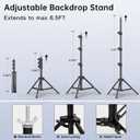 BEIYANG 8.5 x 10 FT Photo Backdrop Stand Kit, Adjustable Background Holder Support System Kit with Carrying Bag, for Photography Video Stutio, Parties Decoration, Advertising Display