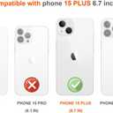 Hungo Compatible for iPhone 15 Plus Case Floral Flower Cute Clear Design, Girly for Women Girls Floral Transparent Blue Anemones