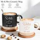 Giftota 2026 Mr & Mrs Gift Set for Couples, Engagement Gift with Mugs, Scented Candle & Crystal Wedding Ornament 2026, Wedding Gift for Newlyweds, Bridal Shower Gift, Engaged 2026