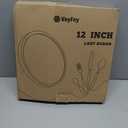 White Lazy Susan for Table, 12 Inch Non-Skid Bamboo Turntable Organizer for Salt Pepper Spices and Olive Oil Next to Stove, Wooden Lazy Susan Organizer for Kitchen Countertop Organizer