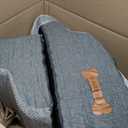 Dog Stairs 4 Steps for Small Dogs and Cats to Get on High Beds, Couch or Car, Pets Can Climb, Sit, Lie Down or Perch to Look Out Windows on The Spliceable Ramp, Provides Support, Grey（19" H）