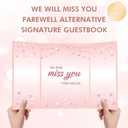 Farewell Guest Book Alternative, Retirement Going Away Party Decorations Farewell Gifts for Coworkers Friends, We Will Miss You Card Signature Board, Graduation Goodbye Gift for Women Man, Rose Gold
