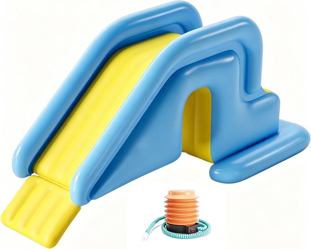 Inflatable Pool Slide Universal for Backyard - Summer Swimming Pool Water Slide, Swimming Water Slide, Compatible with All Inflatable Pools (Ice Blue)