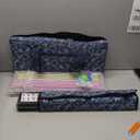 American Mahjong Set with Blue Carrying Bag, 166 White Tiles, 4 All-in-One Rack/Pushers, Mahjong Tiles Set (Ma Jong, Mah-Jongg, Majiang)