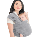 KeaBabies Baby Wrap Carrier  All in 1 Original Baby Carrier Newborn to Toddler Sling, Easy to Wear, Hands Free Bonding, Lightweight, Breathable Infant Wraps (Classic Gray)