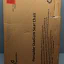 Sportneer Stadium Seats with Back Support: 2.5'' Thick Comfy Cushion 6 Adjustable Angle Bleacher Seat with Armrest - 2 Large Pockets, 2 Cup Holders Stadium Chair for Sport Events Concerts Parks (Non-Heated, Regular - 20.5", Black, 2 Pack)