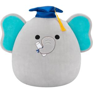 Squishmallows Original 12in Lemus The Grey Elephant with Graduation Cap  Official Jazwares Plush (Medium-Sized)