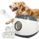 Elevon Dog Ball Thrower Launcher, Automatic Ball Launcher for Large Dogs, Interactive Dog Toy with Three Ranges, Includes 3 ETPU Balls and a Data Line, Suitable for Large Dogs, Gray/White