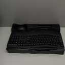 Wireless Keyboard and Mouse Combo, 2.4G Full Size Wave Keys Ergonomic Keyboard with Wrist Rest, Phone Holder, 3-Level DPI Wireless Silent Mouse with 6-Buttons, for Windows, Mac OS, Laptop, PC (Black)