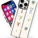Magnetic for iPhone 15 Pro Case Cute Frog Stripes Phone Case, Summer Shockproof Slim TPU and Hard PC Protective Phone Cover Compatible with MagSafe Designed for Women Girls