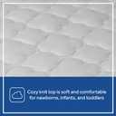 Sealy Baby 2-PACK Fitted Waterproof Infant Crib Mattress Protector Pad and Toddler Bed Cover, Durable and Comfortable Topper, Machine Washable and Dryer Friendly, 52x28- White