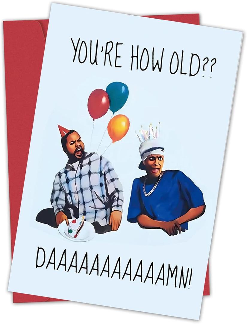 2 x Funny Birthday Card For Friend Husband Boyfriend Men Women Sister Brother Rude Humorous Birthday Offering For Him With Design - Blank Inside Premium Cardstock With Envelope (5)