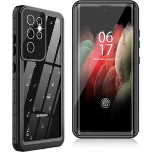 Oterkin for Samsung Galaxy S21 Ultra Case,S21 Ultra Waterproof Case with Built-in Screen Protector Dustproof Shockproof 360 Full Body Underwater Case for Samsung S21 Ultra 5G 6.8inch (2021) Black