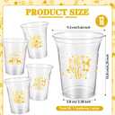 Honeydak 50 Pcs Christmas Cups 12 oz Merry Christmas Plastic Cups Clear Winter Disposable Glasses Xmas Theme Drinking Glasses for Home Xmas Winter Holiday Party Favors Kitchen Supplies Decoration