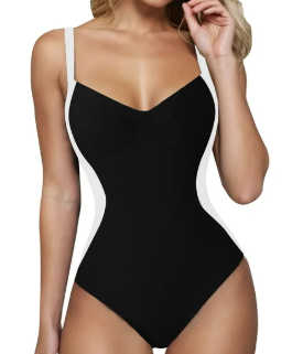  One Piece Swimsuit Women Suspender Abdominal Swimsuit V-neck Strap Back Swimsuit Summer Fashion High Waist Bathing Suit for Women
 L