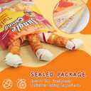 Jungle Calling Chicken Wrap Knotted Bones Dog Chews, Long Lasting Beefhide Treats Real Rawhide Bones for Large Dogs Edible Training Treats (EXP 01/09/26)