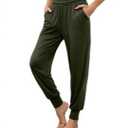 Women's Yoga Joggers, Cozy Sweatpants with Pockets Casual Loose Comfy High Waisted Lounge Pants S